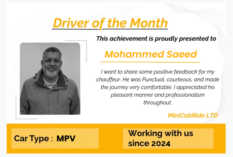 Driver of the month Driver of the month
